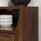 Lot de 2 tables de chevet modernes avec 2 tiroirs et ports USB, 56 cm (L) x 41 cm (P) x 66 cm (H), MDF, Contemporain