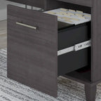 Bureau d'angle avec rangements, 72" de large, tiroir clavier coulissant, tiroir classeur, 1 place, 10 coloris