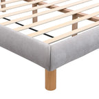 Lit plateforme rembourré en bouclette, taille grand lit/très grand lit