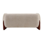 Causeuse Boucle 63 po, Arrondie, Pieds en bois de bouleau, Blanc/Olive/Caramel/Bleu marine/Amande, 2 places