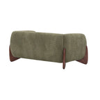 Causeuse Boucle 63 po, Arrondie, Pieds en bois de bouleau, Blanc/Olive/Caramel/Bleu marine/Amande, 2 places