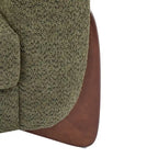 Causeuse Boucle 63 po, Arrondie, Pieds en bois de bouleau, Blanc/Olive/Caramel/Bleu marine/Amande, 2 places