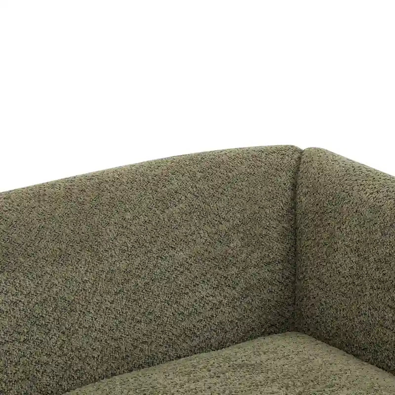 Causeuse Boucle 63 po, Arrondie, Pieds en bois de bouleau, Blanc/Olive/Caramel/Bleu marine/Amande, 2 places