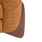 Causeuse Boucle 63 po, Arrondie, Pieds en bois de bouleau, Blanc/Olive/Caramel/Bleu marine/Amande, 2 places