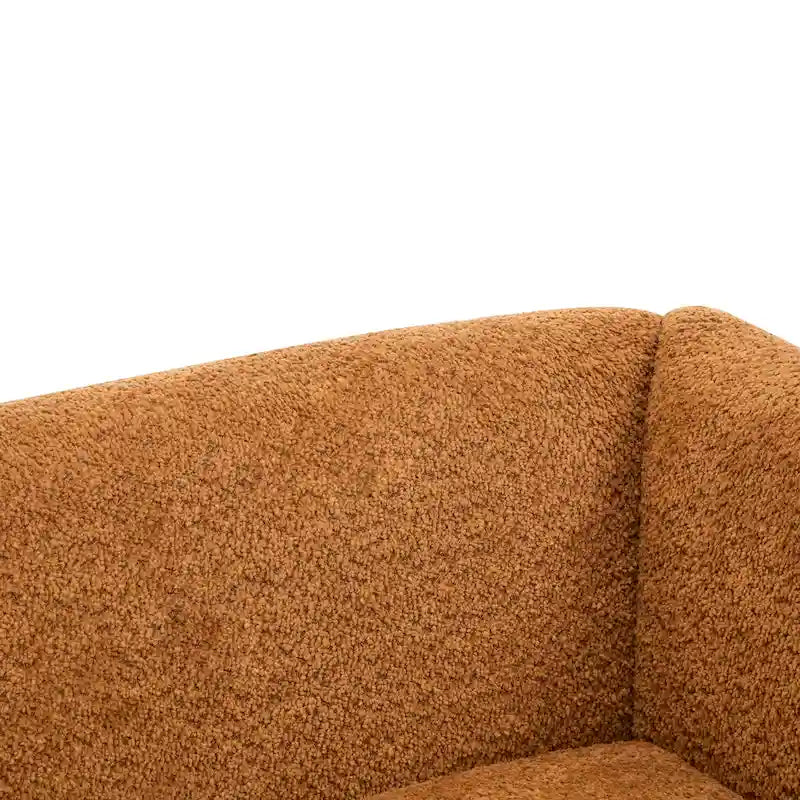 Causeuse Boucle 63 po, Arrondie, Pieds en bois de bouleau, Blanc/Olive/Caramel/Bleu marine/Amande, 2 places