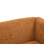 Causeuse Boucle 63 po, Arrondie, Pieds en bois de bouleau, Blanc/Olive/Caramel/Bleu marine/Amande, 2 places