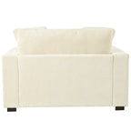 Canapé-méridienne surdimensionné, tissu et pieds en bois massif, 136 cm L x 180 cm P, 250 kg, jaune/gris/beige