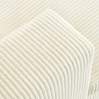 Canapé-méridienne surdimensionné, tissu et pieds en bois massif, 136 cm L x 180 cm P, 250 kg, jaune/gris/beige