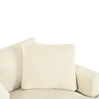 Canapé-méridienne surdimensionné, tissu et pieds en bois massif, 136 cm L x 180 cm P, 250 kg, jaune/gris/beige