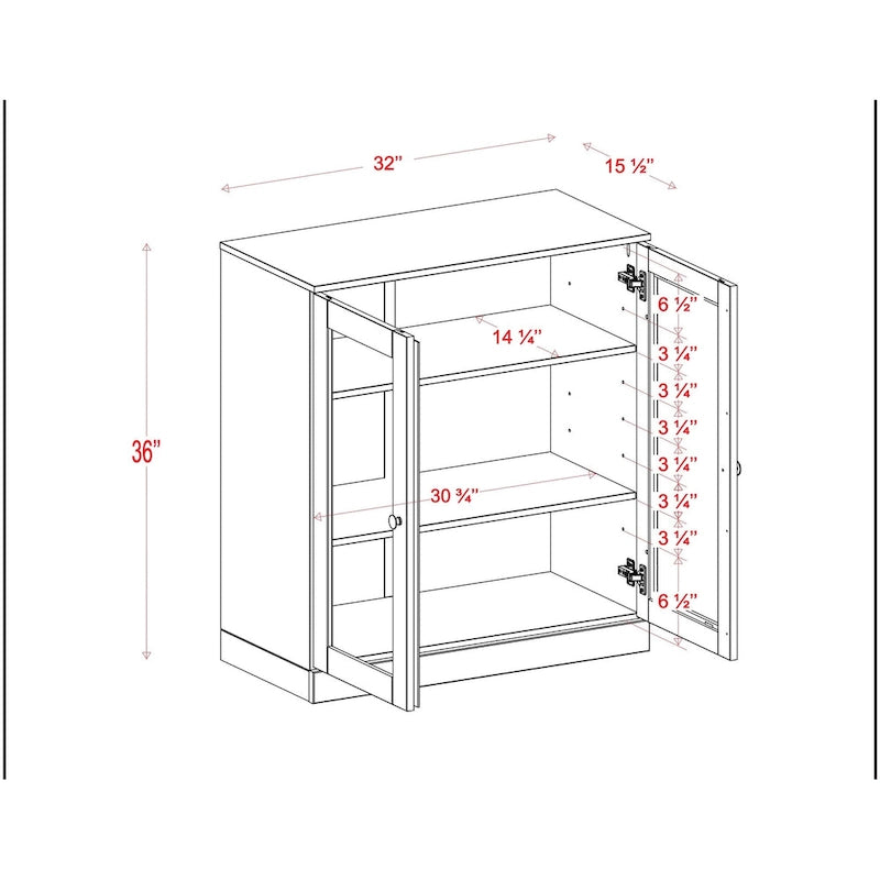 Meuble de salle de bain en bois massif 32", portes en verre transparent, 2 tiroirs, 12 couleurs