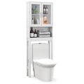 Meuble de Rangement WC, Étagère de Rangement WC Gain de Place en Bois
