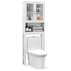 Meuble de Rangement WC, Étagère de Rangement WC Gain de Place en Bois
