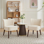Fauteuil d'appoint moderne en velours, fauteuil de salon rembourré doux avec pieds en bois