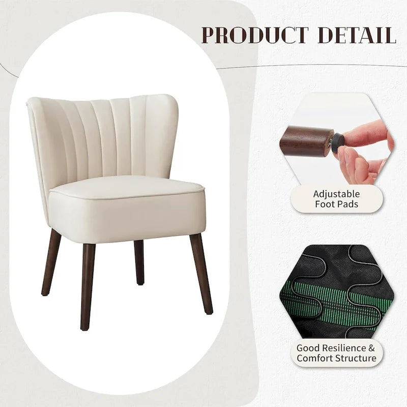 Fauteuil d'appoint moderne en velours, fauteuil de salon rembourré doux avec pieds en bois