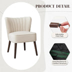 Fauteuil d'appoint moderne en velours, fauteuil de salon rembourré doux avec pieds en bois