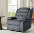 Fauteuil inclinable manuel en velours côtelé moderne, fauteuil de relaxation inclinable réglable avec accoudoirs larges