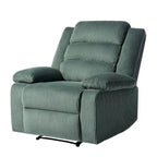 Fauteuil inclinable manuel en velours côtelé moderne, fauteuil de relaxation inclinable réglable avec accoudoirs larges