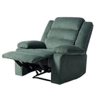 Fauteuil inclinable manuel en velours côtelé moderne, fauteuil de relaxation inclinable réglable avec accoudoirs larges