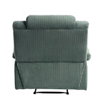 Fauteuil inclinable manuel en velours côtelé moderne, fauteuil de relaxation inclinable réglable avec accoudoirs larges