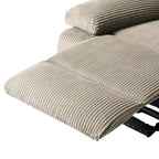 Fauteuil inclinable manuel en velours côtelé moderne, fauteuil de relaxation inclinable réglable avec accoudoirs larges
