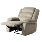 Fauteuil inclinable manuel en velours côtelé moderne, fauteuil de relaxation inclinable réglable avec accoudoirs larges