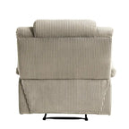 Fauteuil inclinable manuel en velours côtelé moderne, fauteuil de relaxation inclinable réglable avec accoudoirs larges