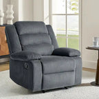 Fauteuil inclinable manuel en velours côtelé moderne, fauteuil de relaxation inclinable réglable avec accoudoirs larges