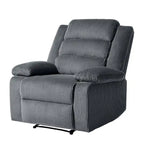 Fauteuil inclinable manuel en velours côtelé moderne, fauteuil de relaxation inclinable réglable avec accoudoirs larges