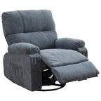 Fauteuil inclinable pivotant et basculant à 360° en lin avec poches latérales