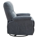 Fauteuil inclinable pivotant et basculant à 360° en lin avec poches latérales