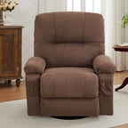 Fauteuil inclinable pivotant et basculant à 360° en lin avec poches latérales