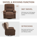 Fauteuil inclinable pivotant et basculant à 360° en lin avec poches latérales