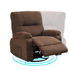 Fauteuil inclinable pivotant et basculant à 360° en lin avec poches latérales