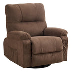 Fauteuil inclinable pivotant et basculant à 360° en lin avec poches latérales