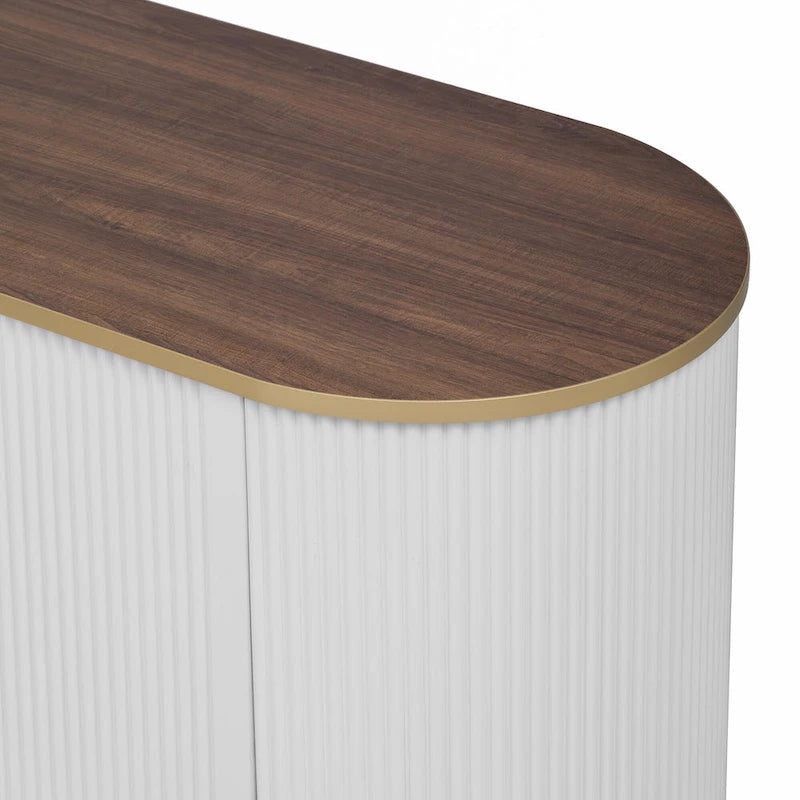 Meuble TV de 180 cm pour téléviseurs jusqu'à 80", Noir/Blanc, 3 tiroirs, Portes vitrées
