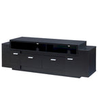 Meuble TV avec 2 tiroirs et 2 placards, compatible TV jusqu'à 70 pouces, 152 ou 183 cm de large, style contemporain