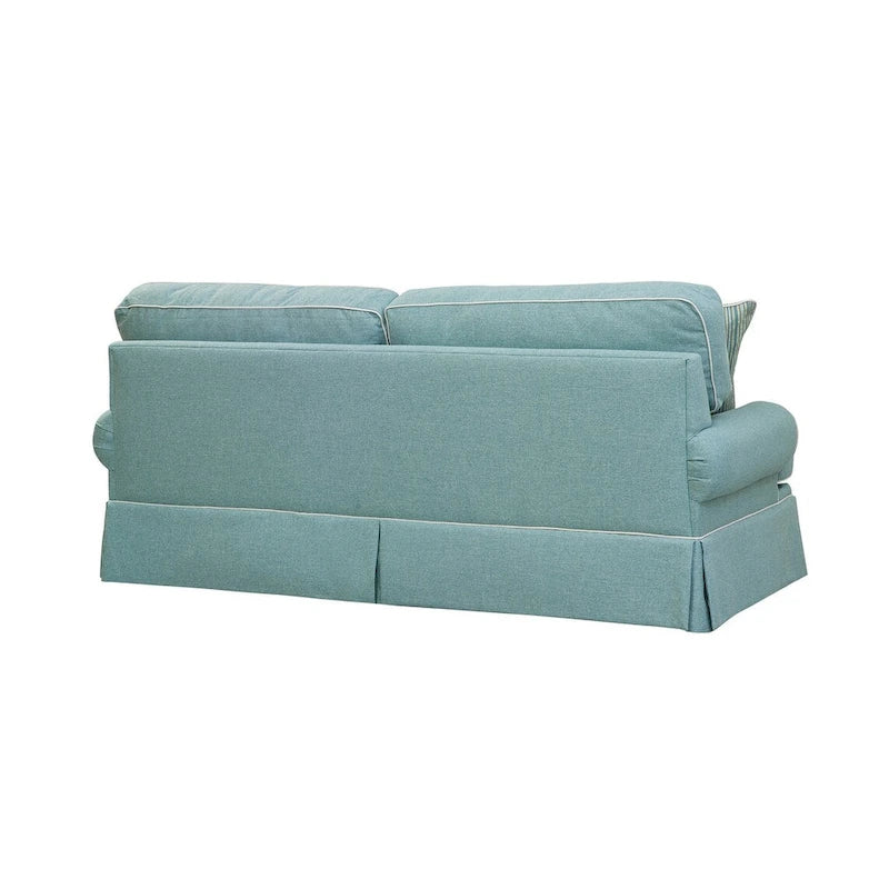 Canapé Classics Model Coastal Aqua Series avec quatre coussins décoratifs