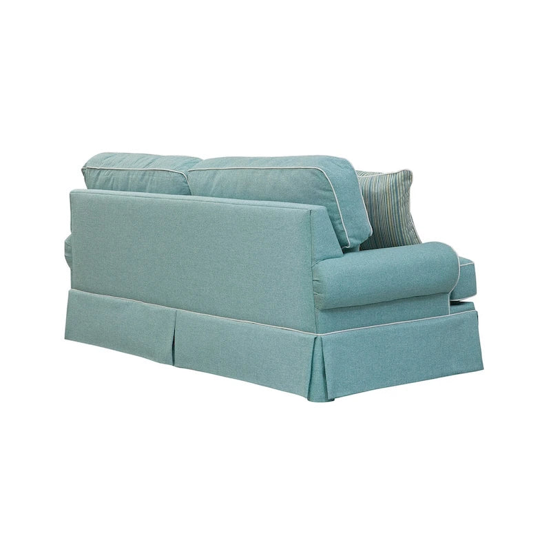 Canapé Classics Model Coastal Aqua Series avec quatre coussins décoratifs