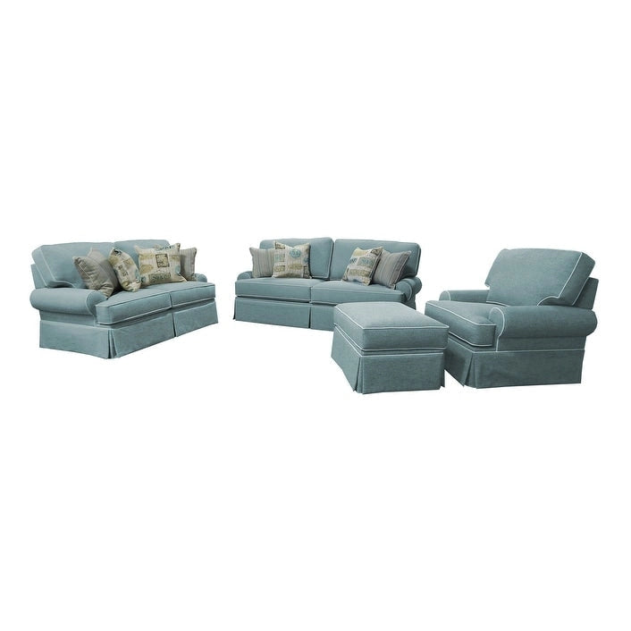Canapé Classics Model Coastal Aqua Series avec quatre coussins décoratifs
