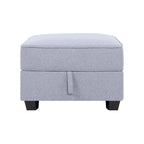 Collection de canapés modulaires modernes convertibles à faire soi-même – Modules pouf central et accoudoirs en option