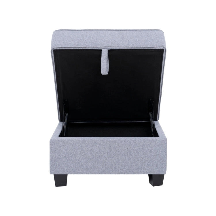 Collection de canapés modulaires modernes convertibles à faire soi-même – Modules pouf central et accoudoirs en option
