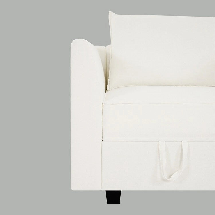 Collection de canapés modulaires modernes convertibles à faire soi-même – Modules pouf central et accoudoirs en option