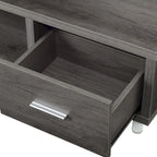 Meuble TV pour téléviseurs jusqu'à 65", 1 tiroir et 3 étagères ouvertes, bois manufacturé, 59"L x 15.5"P x 23.5"H, multicolore