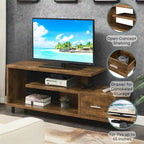 Meuble TV pour téléviseurs jusqu'à 65", 1 tiroir et 3 étagères ouvertes, bois manufacturé, 59"L x 15.5"P x 23.5"H, multicolore