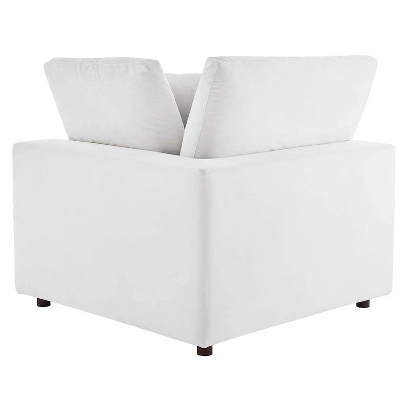 Fauteuil d'angle en velours haute performance surdimensionné, garni de duvet
