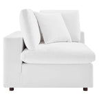 Fauteuil d'angle en velours haute performance surdimensionné, garni de duvet