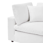 Fauteuil d'angle en velours haute performance surdimensionné, garni de duvet