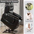 Fauteuil inclinable électrique double moteur, marron/jaune/noir, chauffant et massant, 180°, 1 place