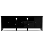 Meuble TV/Média WYNDENHALL Norfolk en BOIS MASSIF de 72 pouces de large pour téléviseurs jusqu'à 80 pouces - 72 L x 17,5 P x 26 H