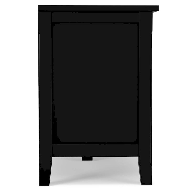 Meuble TV/Média WYNDENHALL Norfolk en BOIS MASSIF de 72 pouces de large pour téléviseurs jusqu'à 80 pouces - 72 L x 17,5 P x 26 H